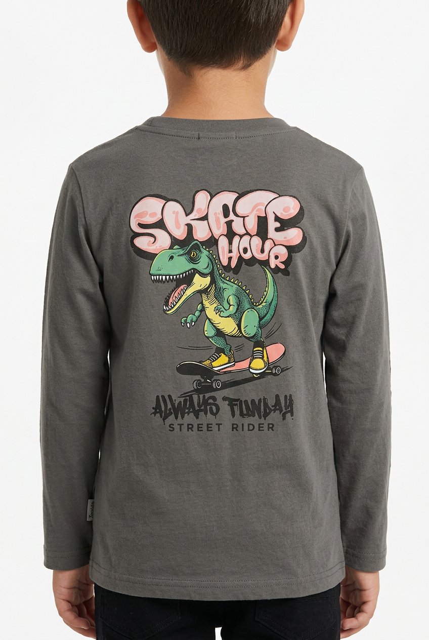 Boys T-Shirt Round Neck Long Sleeve