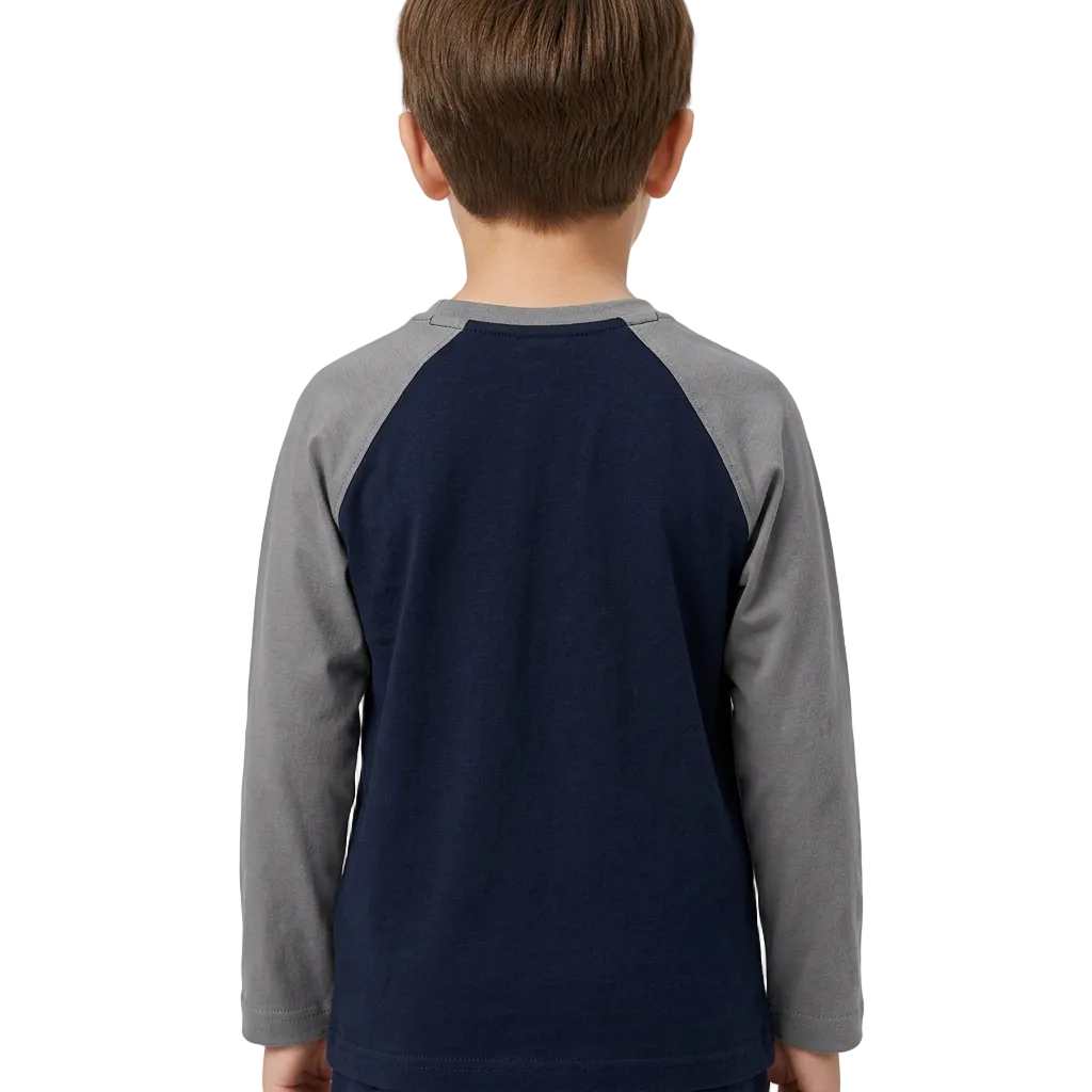 Toddler Boys Printed Raglan Long Sleeve T-Shirt