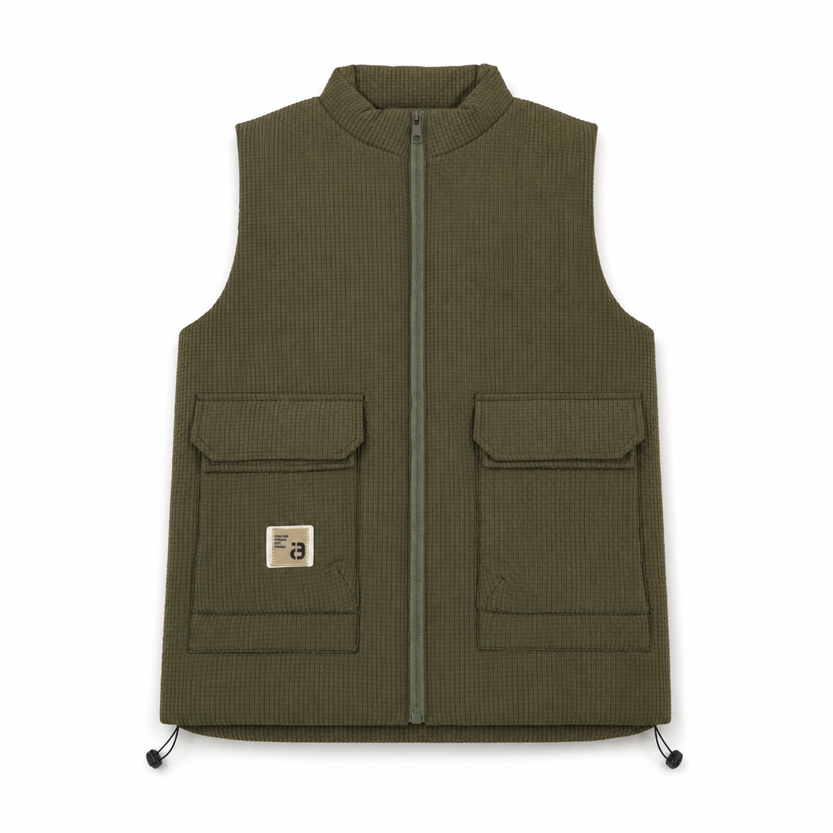 Kids Jacquard Puffer Vest With Flap Pockets
