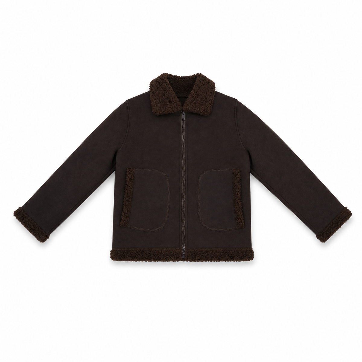 Fur Collar Zip Jacket