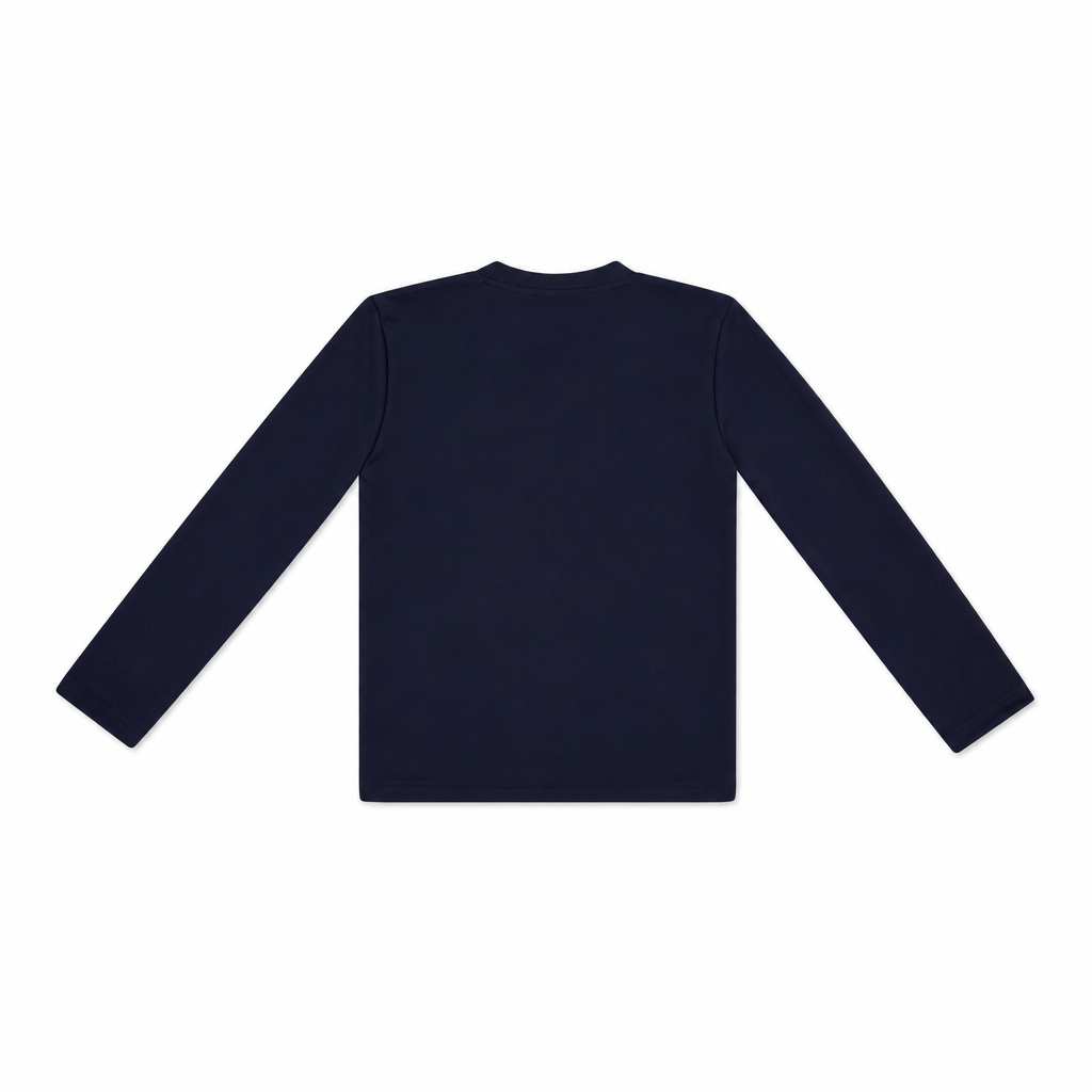 Boys Long Sleeve Performance Sports Top - DK.BLUE