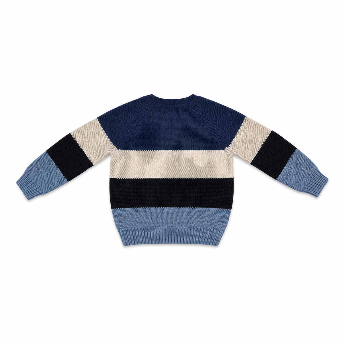 Kids Striped Knitted Crew Neck Sweater