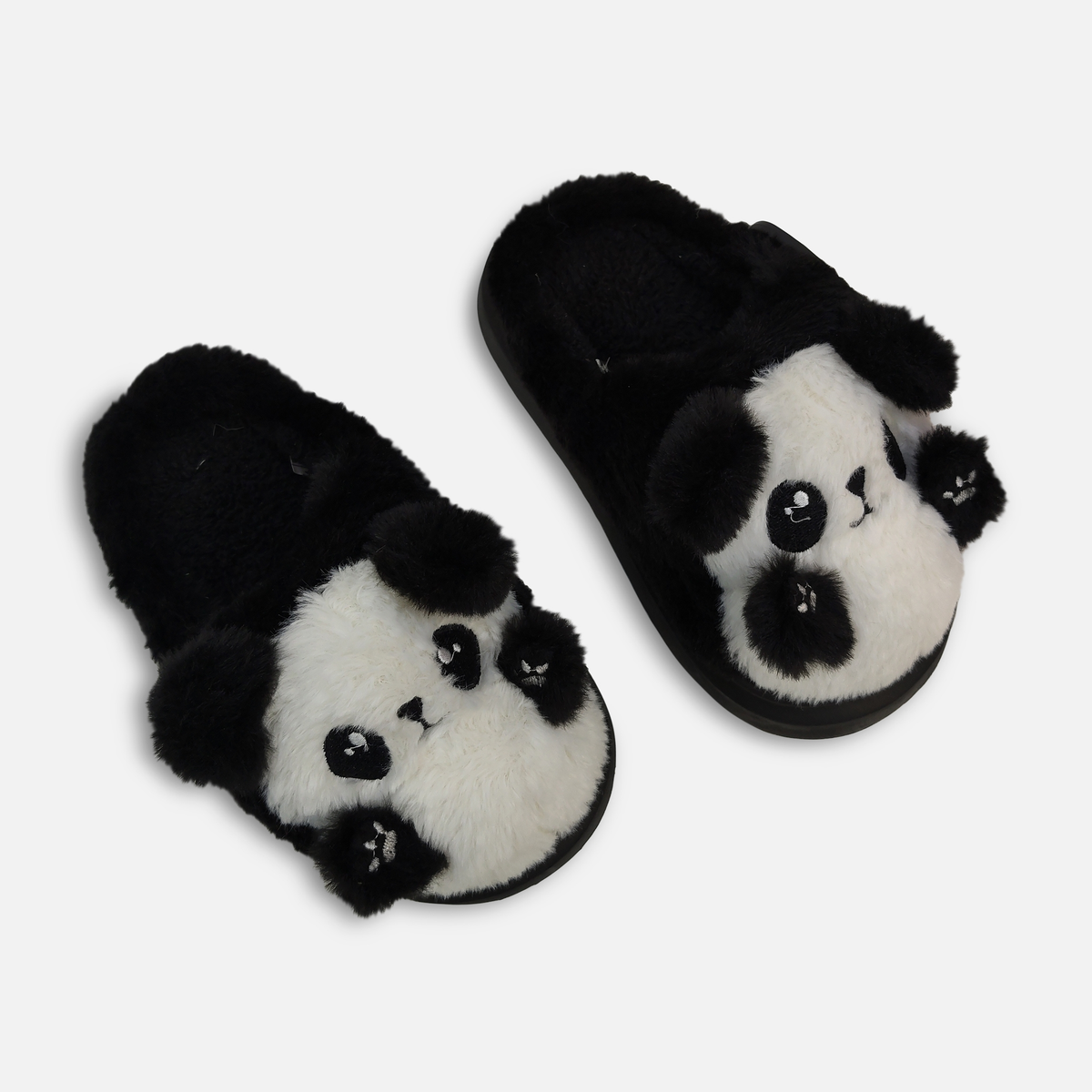 Kids Plush Panda Slippers