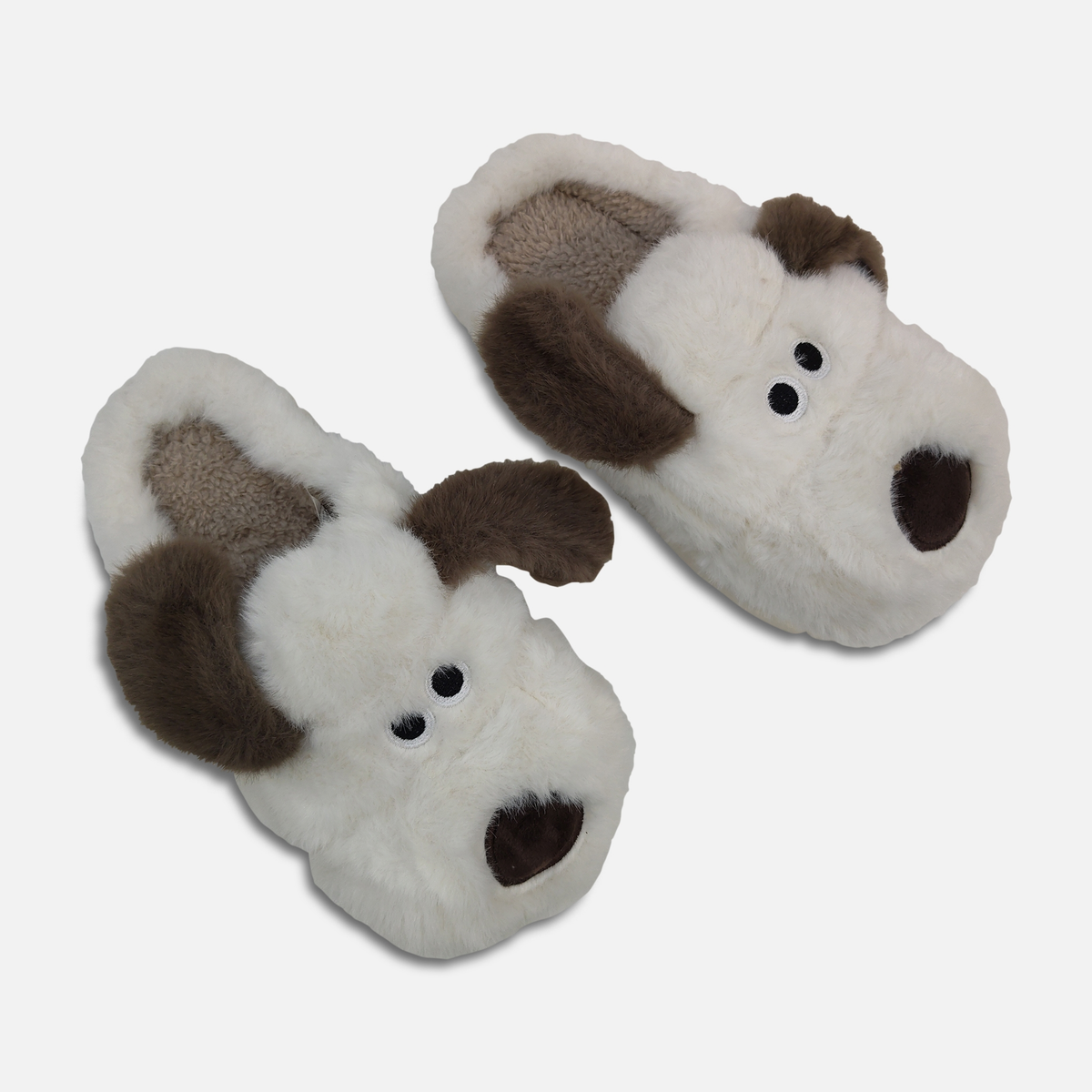 Plush Dog Face Home Slippers