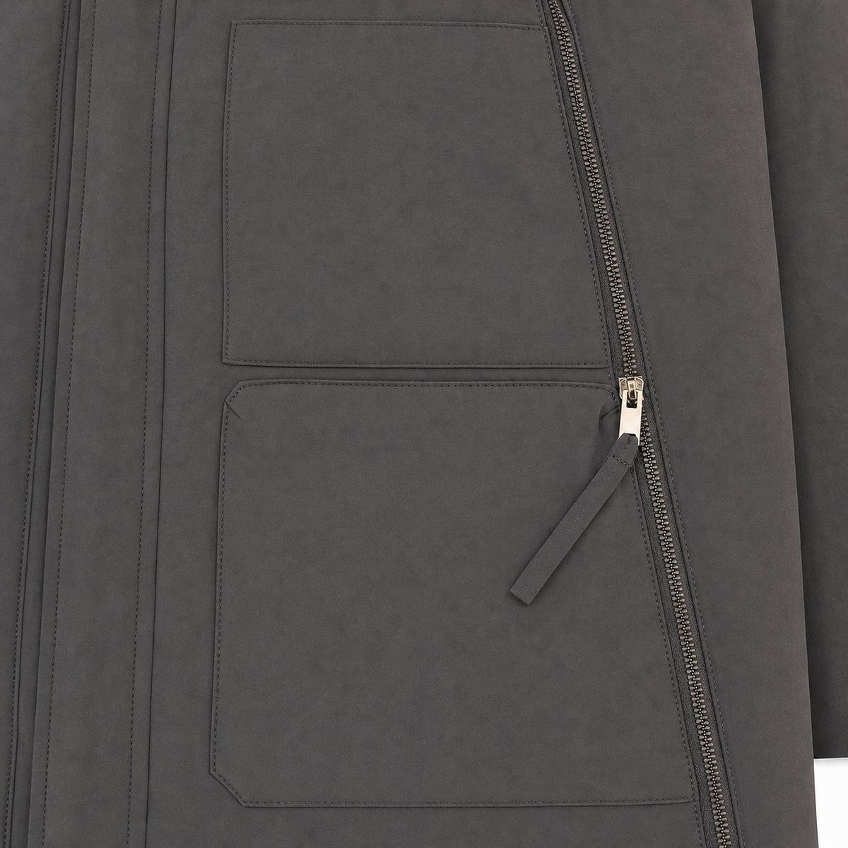 Men Padded Stand Collar Utility Jacket