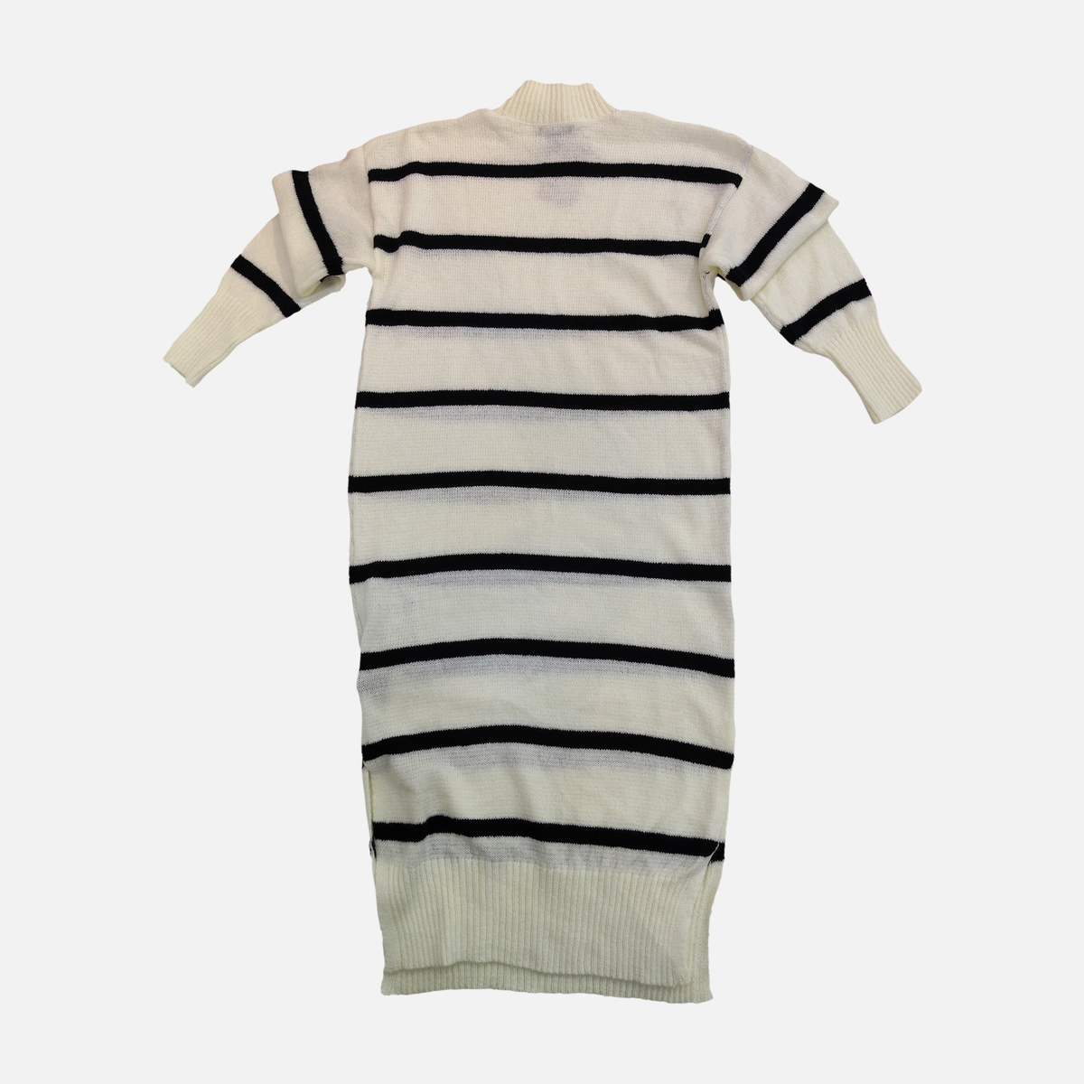 Women Striped Mock Neck Sweater Dress