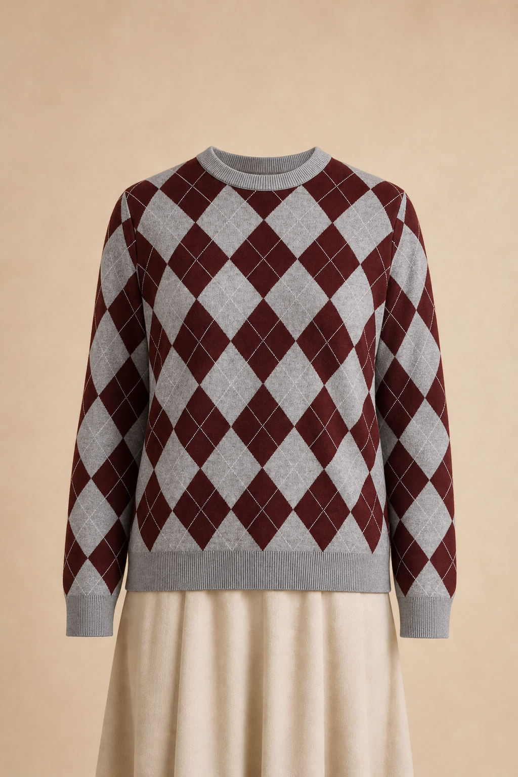 GRY-MAROON - on model