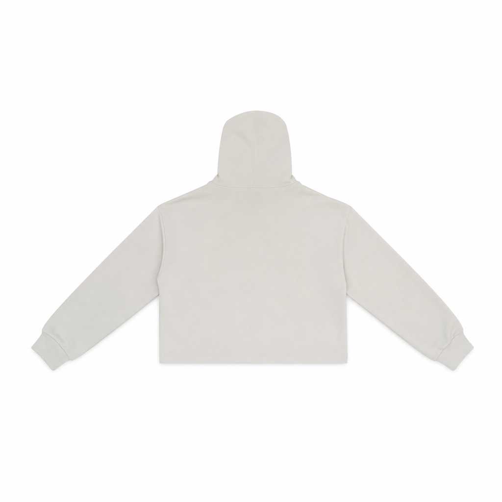 Women Cropped Printed Hoodie