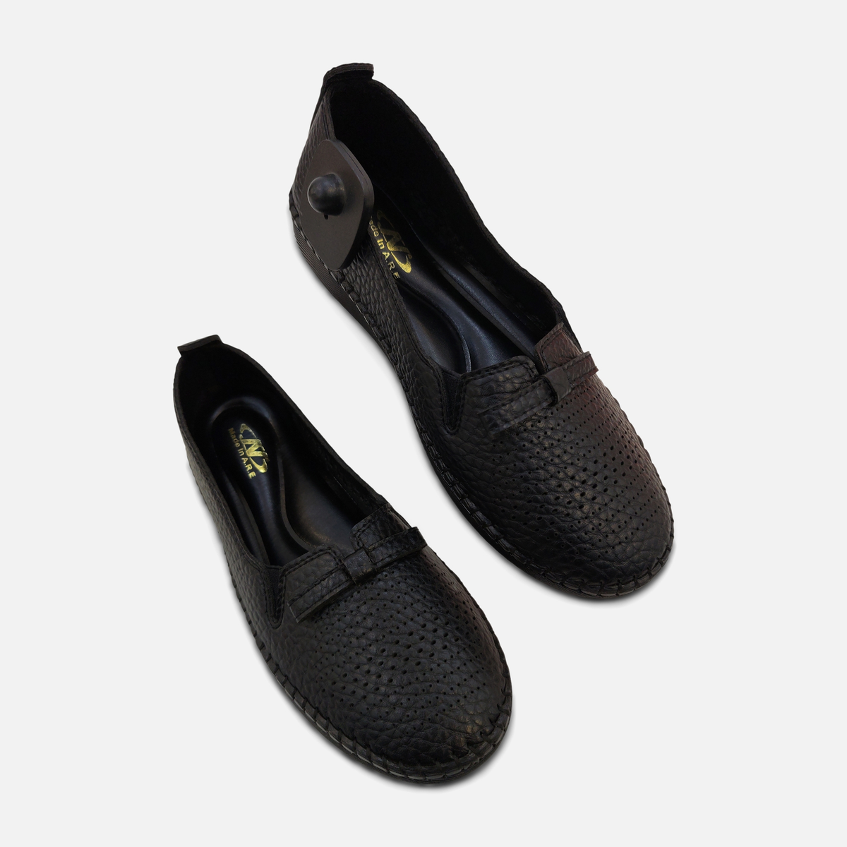 Women Perforated Slip-On Shoes with Bow