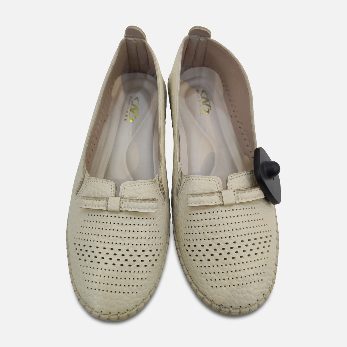 Women Perforated Slip-On Shoes with Bow