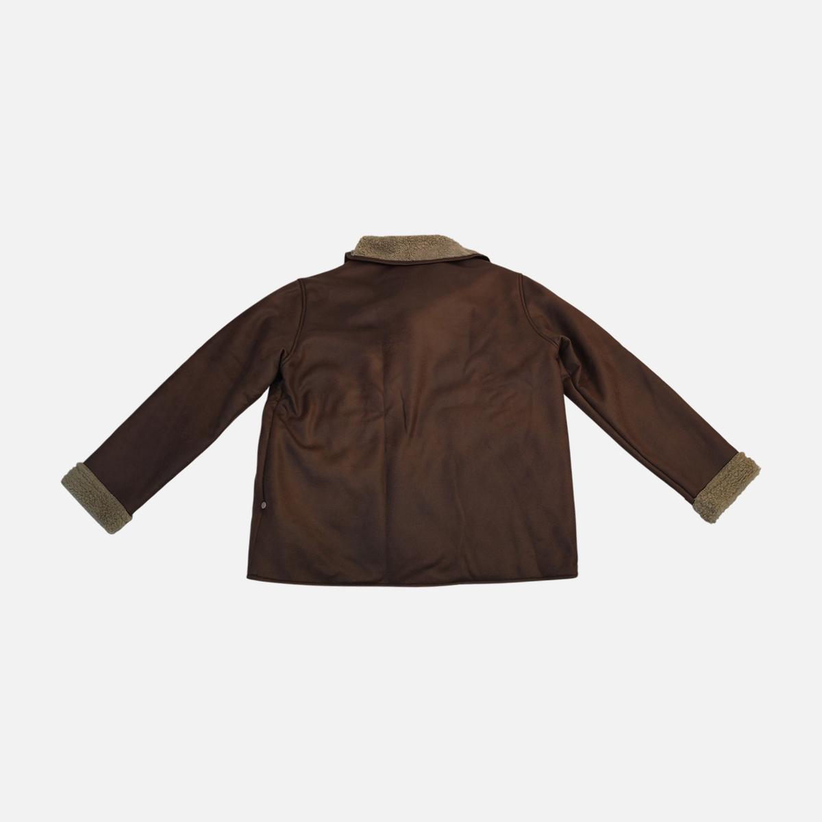 Women Fleece Lined Faux Suede Jacket