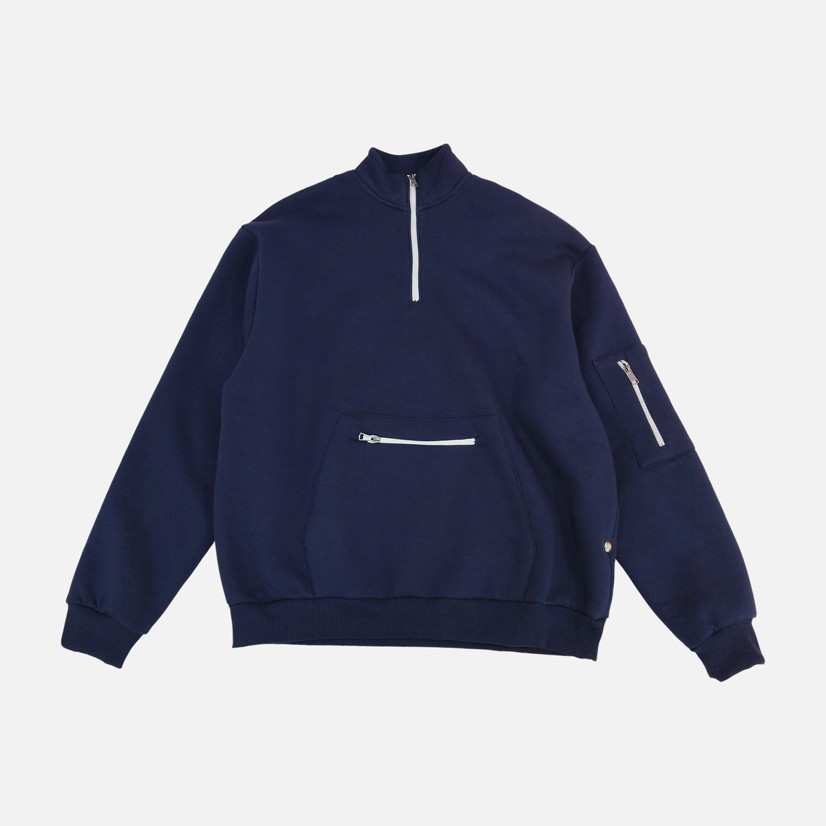Men Half Zip High Neck Sweatshirt