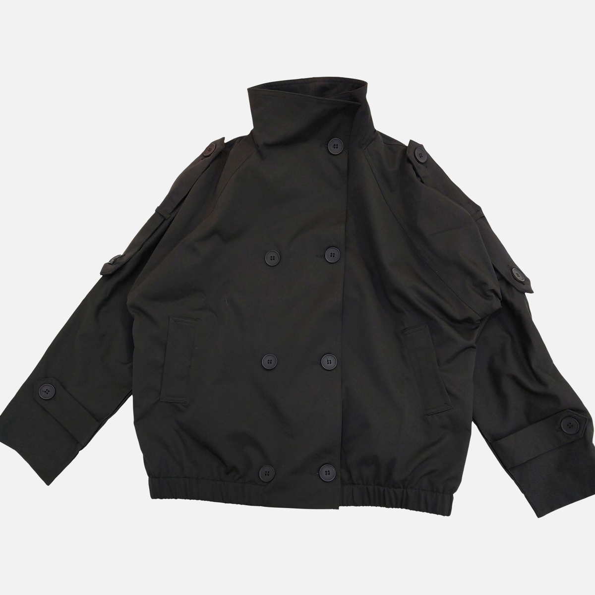 Women Double-Breasted High Collar Jacket