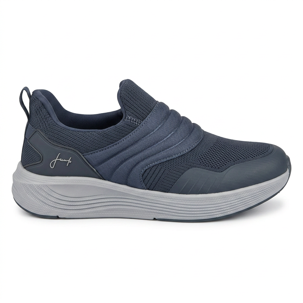 Slip On Knit Sneakers With Cushioned Sole