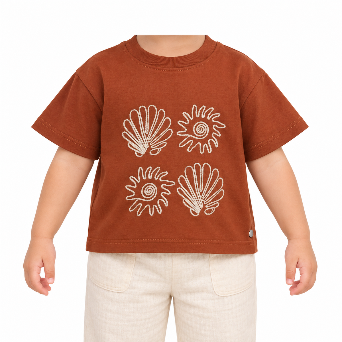 Basic Crew Neck T Shirt For Girl