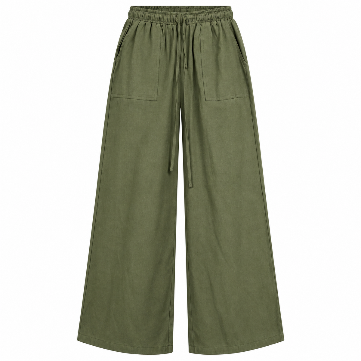 Wide Leg Elastic Waist Pants