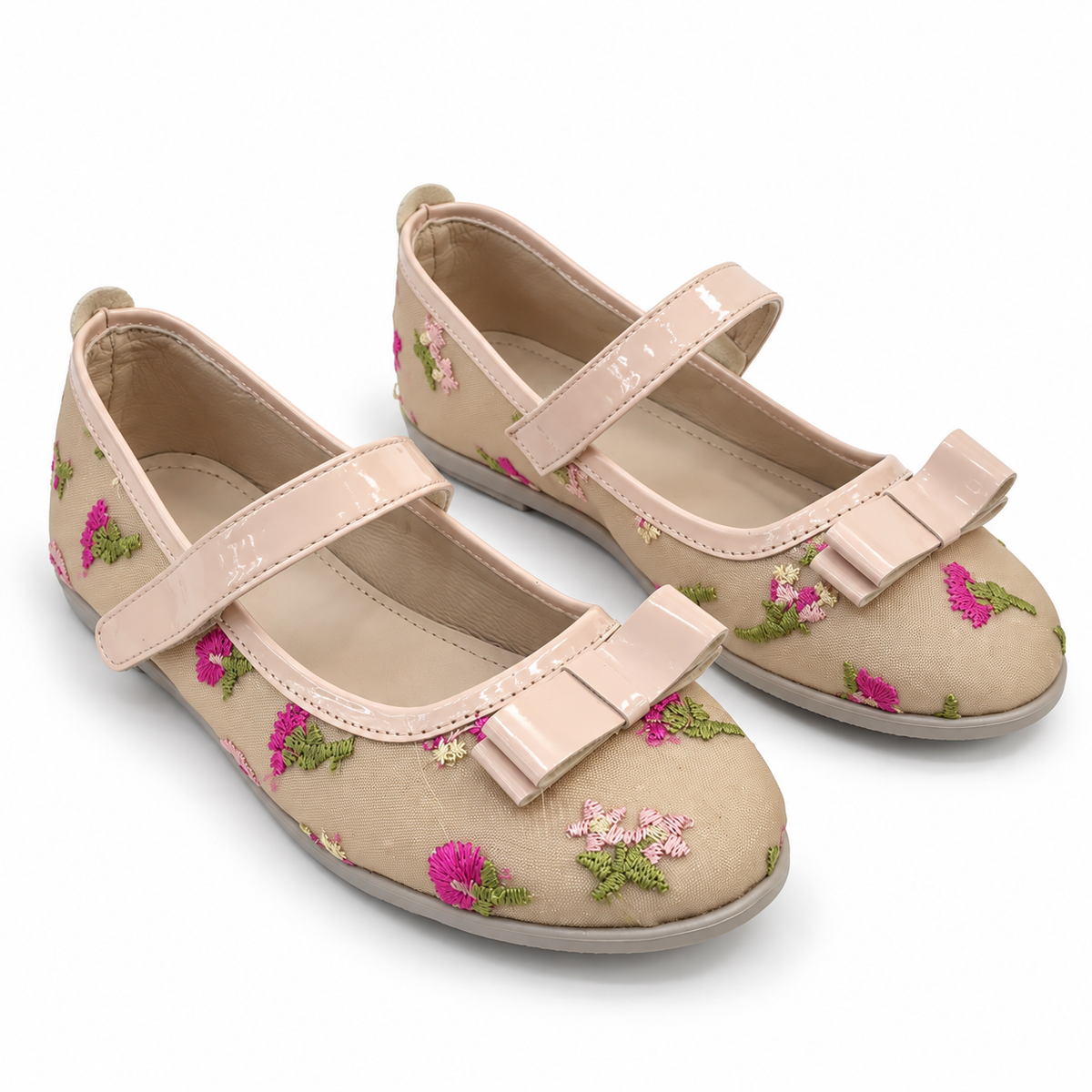 Floral Bow Ballet Flats