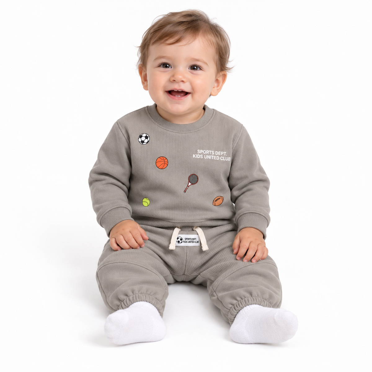 Sports Graphic Sweatshirt And Jogger Set