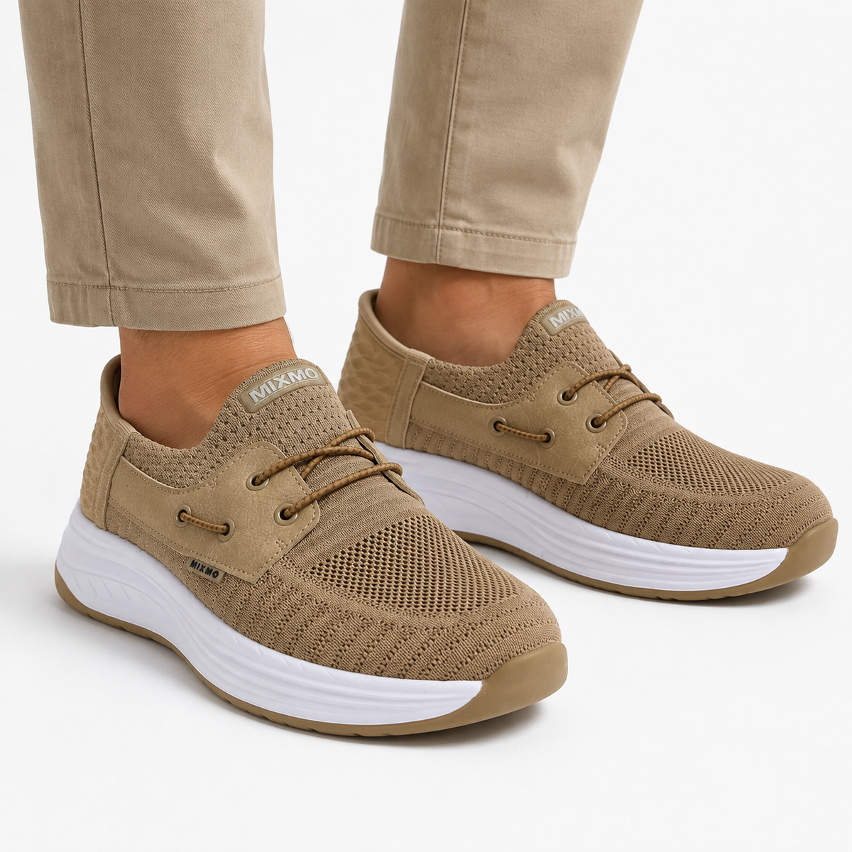 Knit Lace Up Sports Sneakers