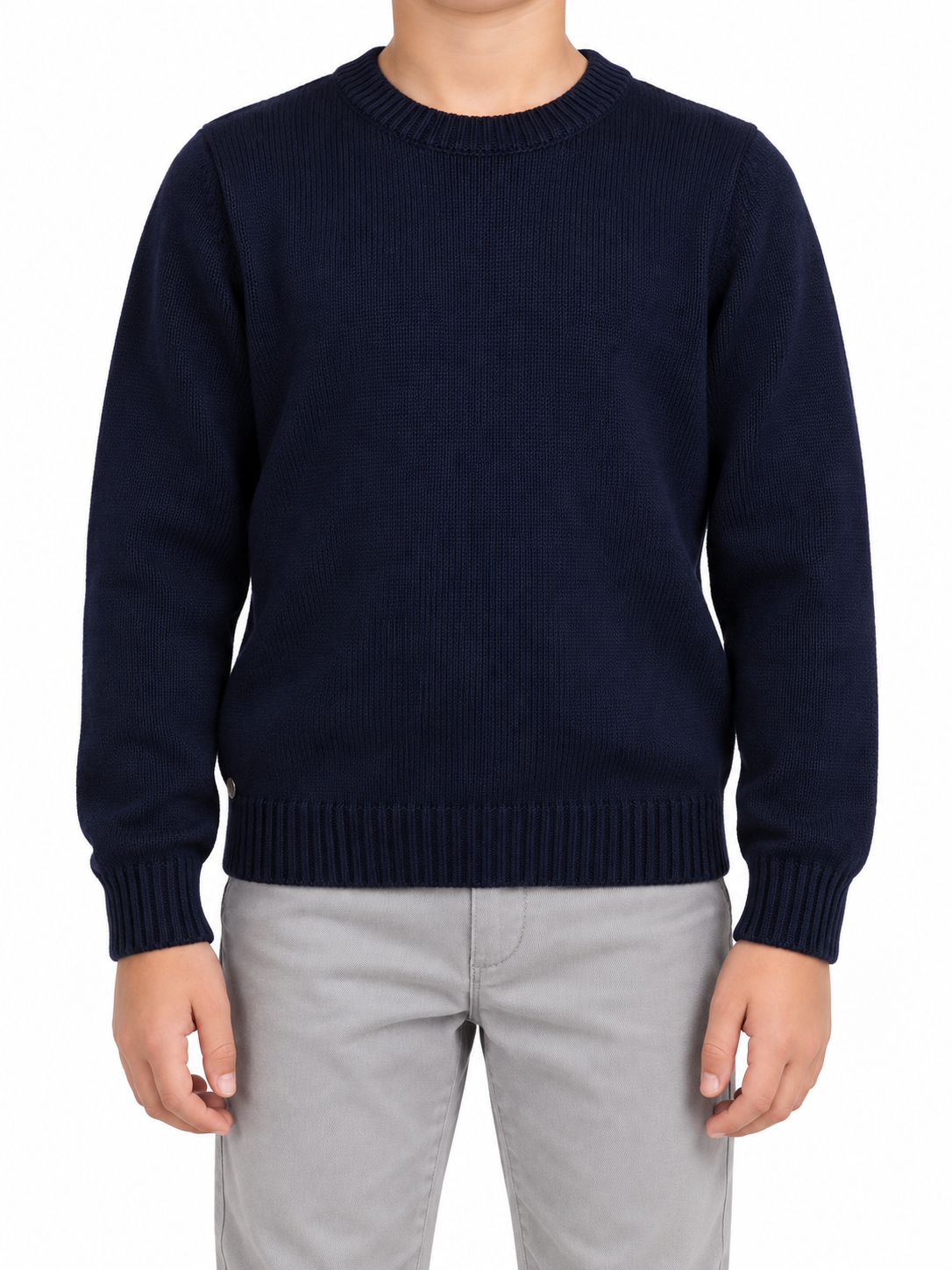 Classic Crew Neck Knitted Pullover