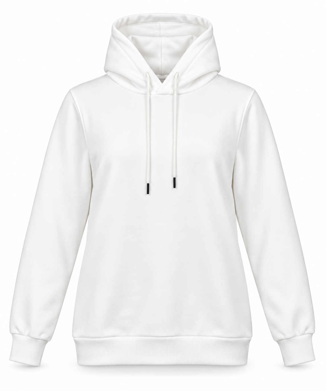 Women Plain Pullover Hoodie With Drawstring Hood