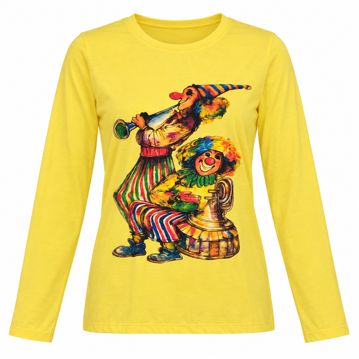 Clown Graphic Long Sleeve T-Shirt
