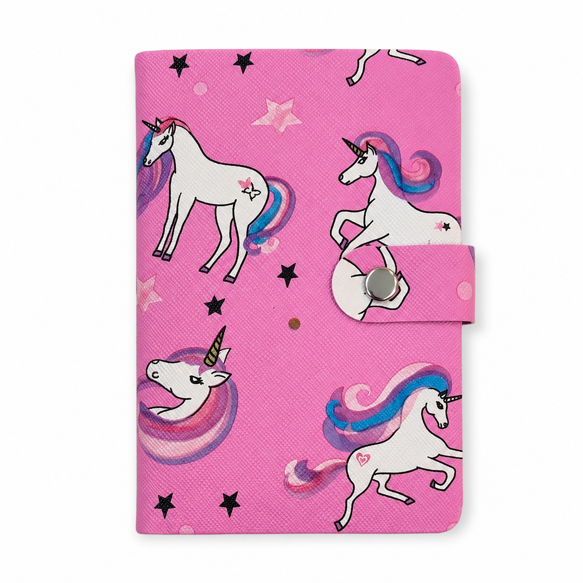 Unicorn Printed Ruled Notebook With Snap Closure