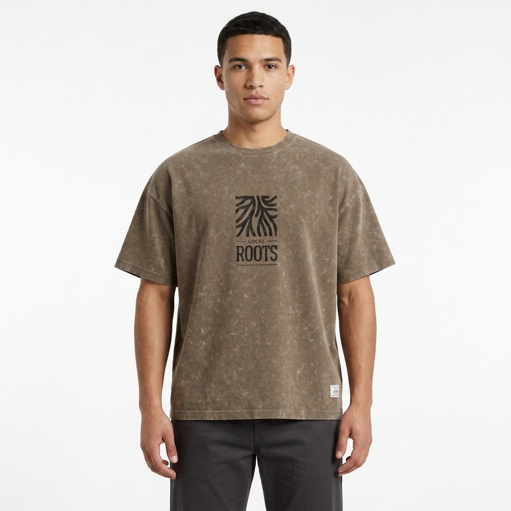 Men Local Roots Graphic Crew Neck T Shirt