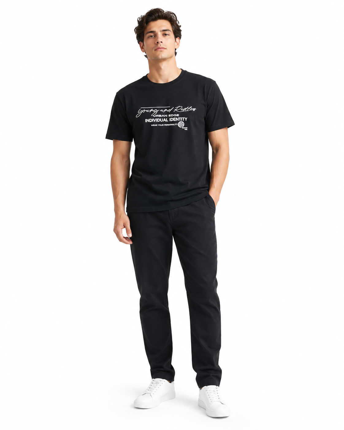 Men Graphic Print Crew Neck T Shirt Urban Edge Casual Tee