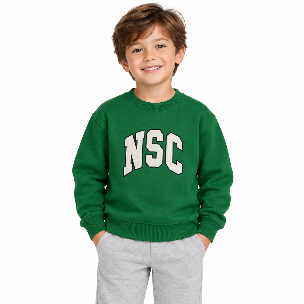 Kids Crew Neck Printed Sweatshirt