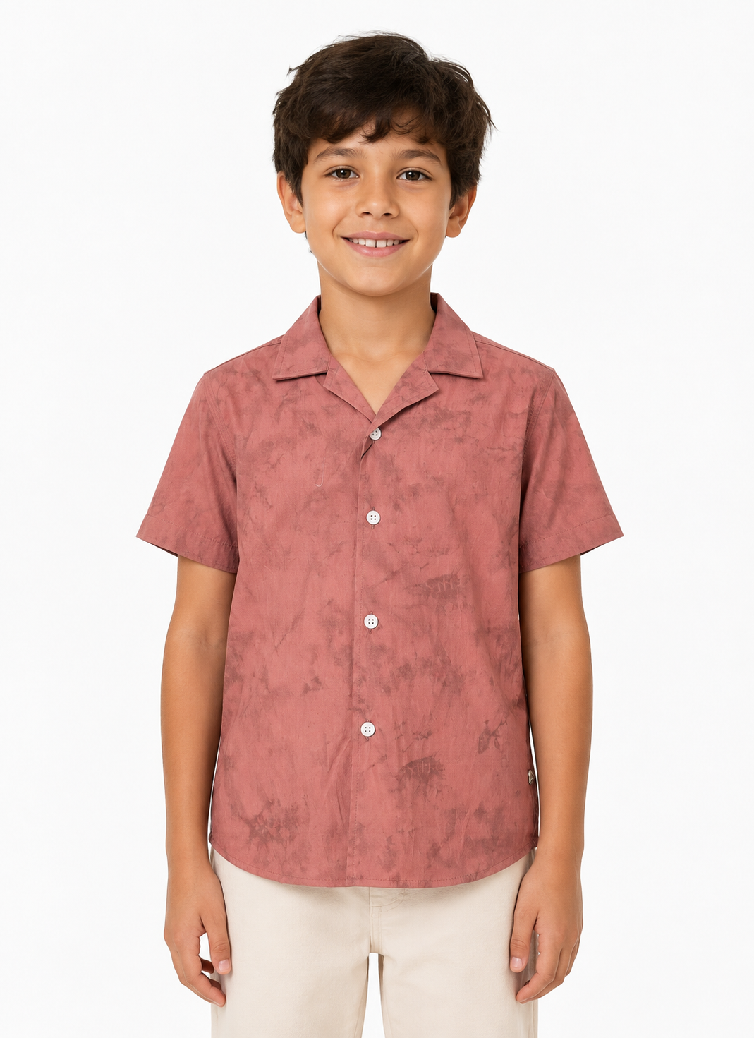 Ombre Short Sleeve Button Front Shirt