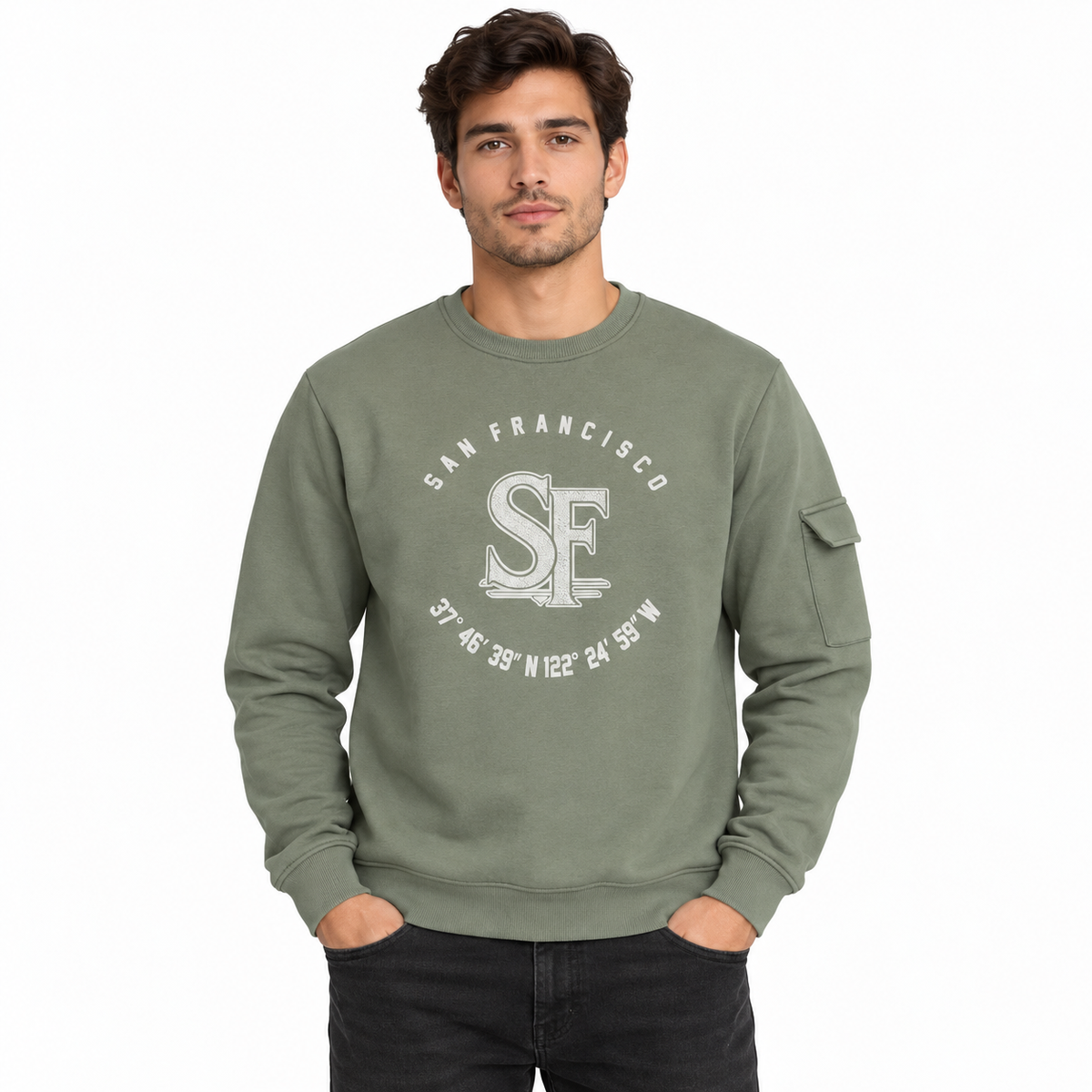 San Francisco Graphic Sleeve Pocket Sweatshirt