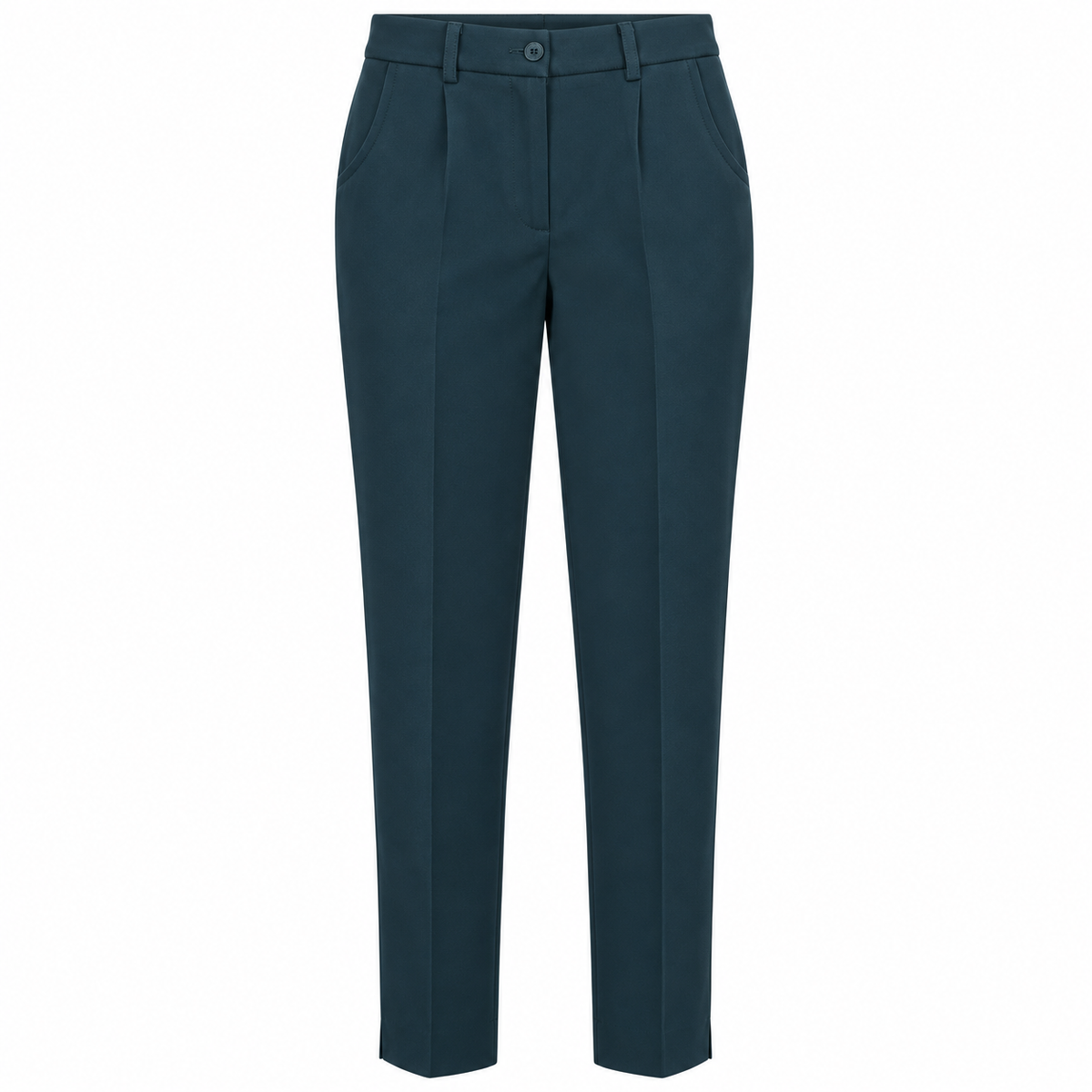 Tailored Straight Leg Pleated Pants