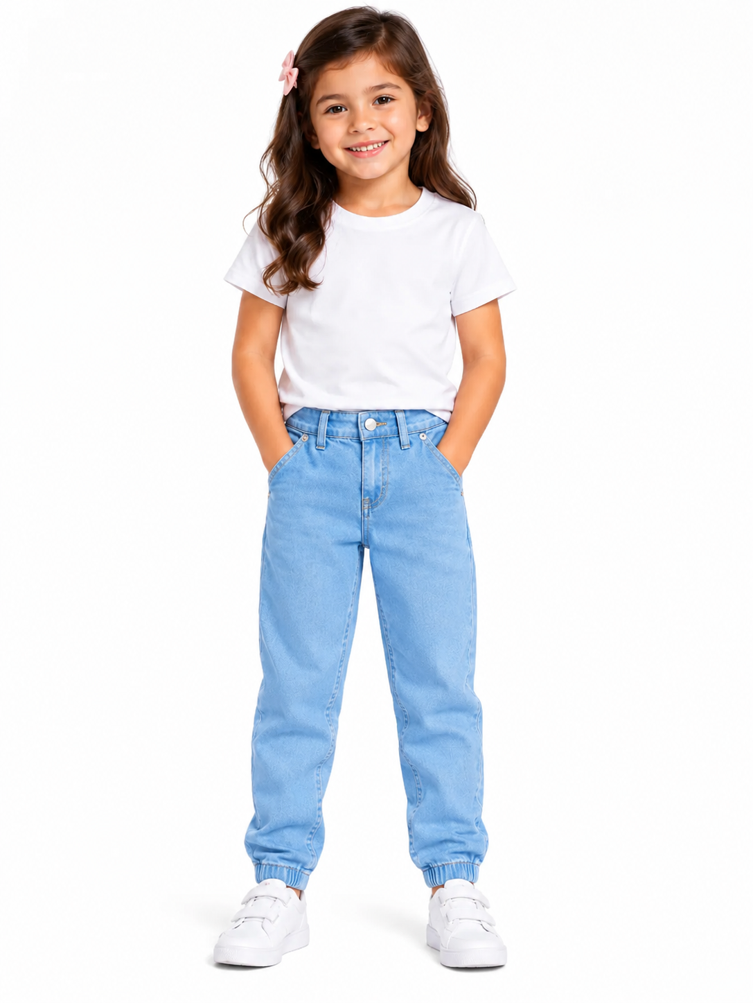 Girls Classic Straight Fit Denim Jeans