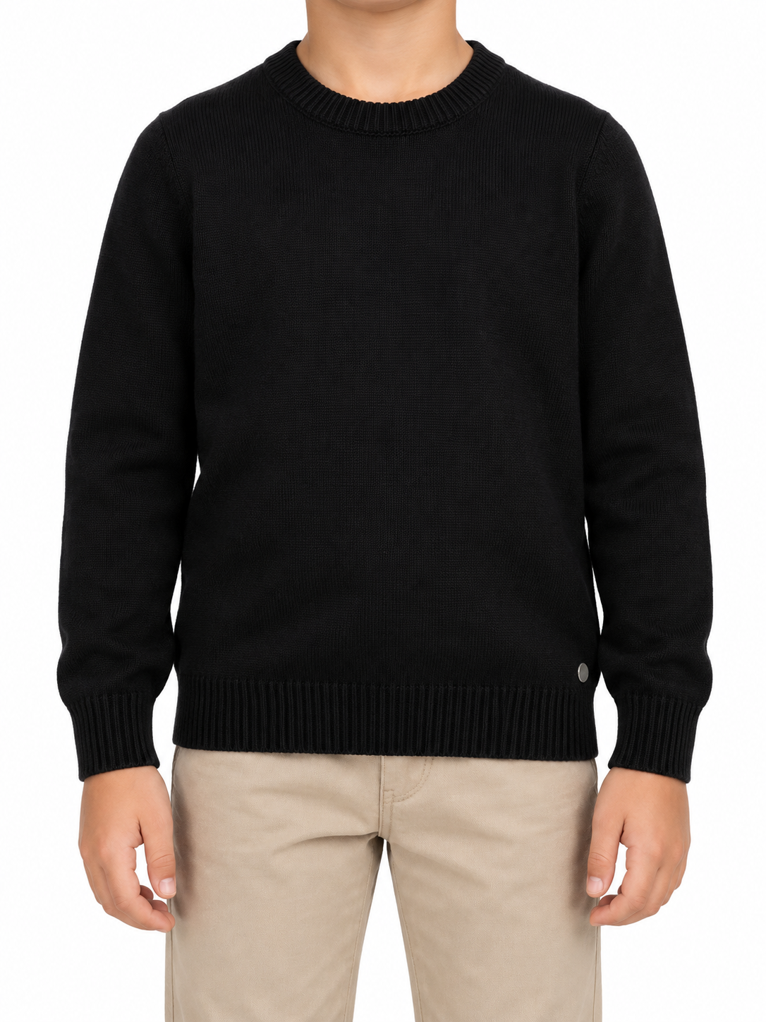 Classic Crew Neck Knitted Pullover