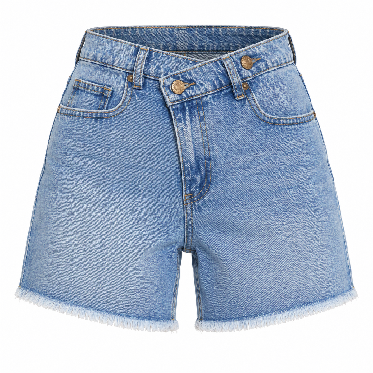 Girls Raw Hem Denim Shorts