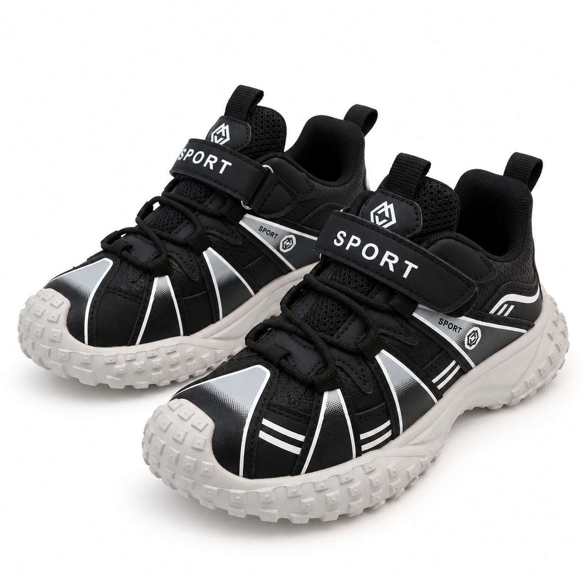 Geometric Panel Sport Sneakers