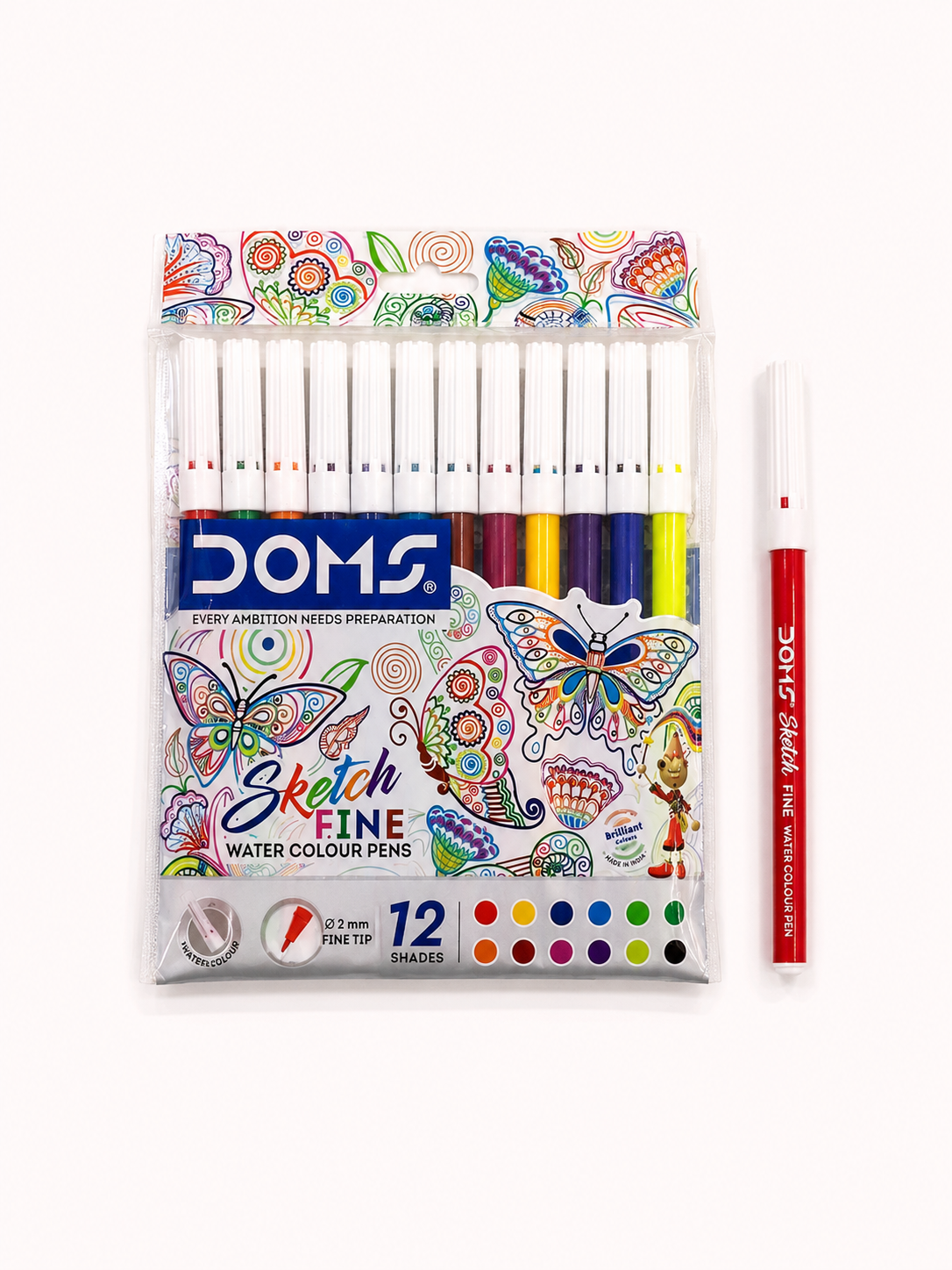 Sketch Fine Water Colour Pen Set 12 Shades