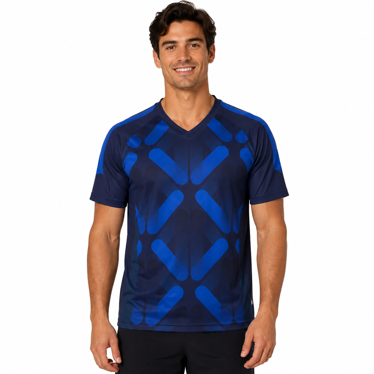 Men Geometric Print Sports T-Shirt