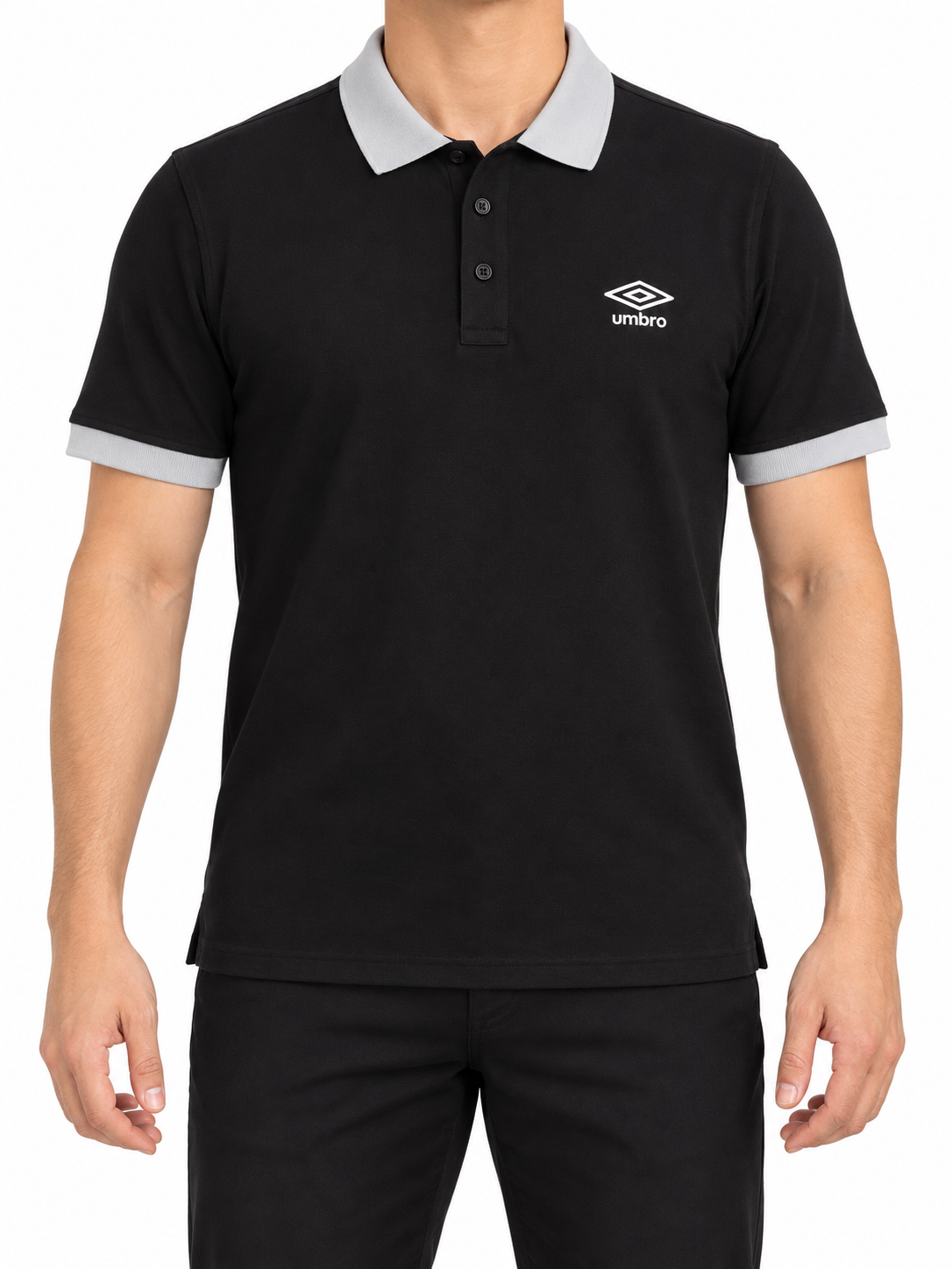 Men Short Sleeve Polo With Contrast Collar