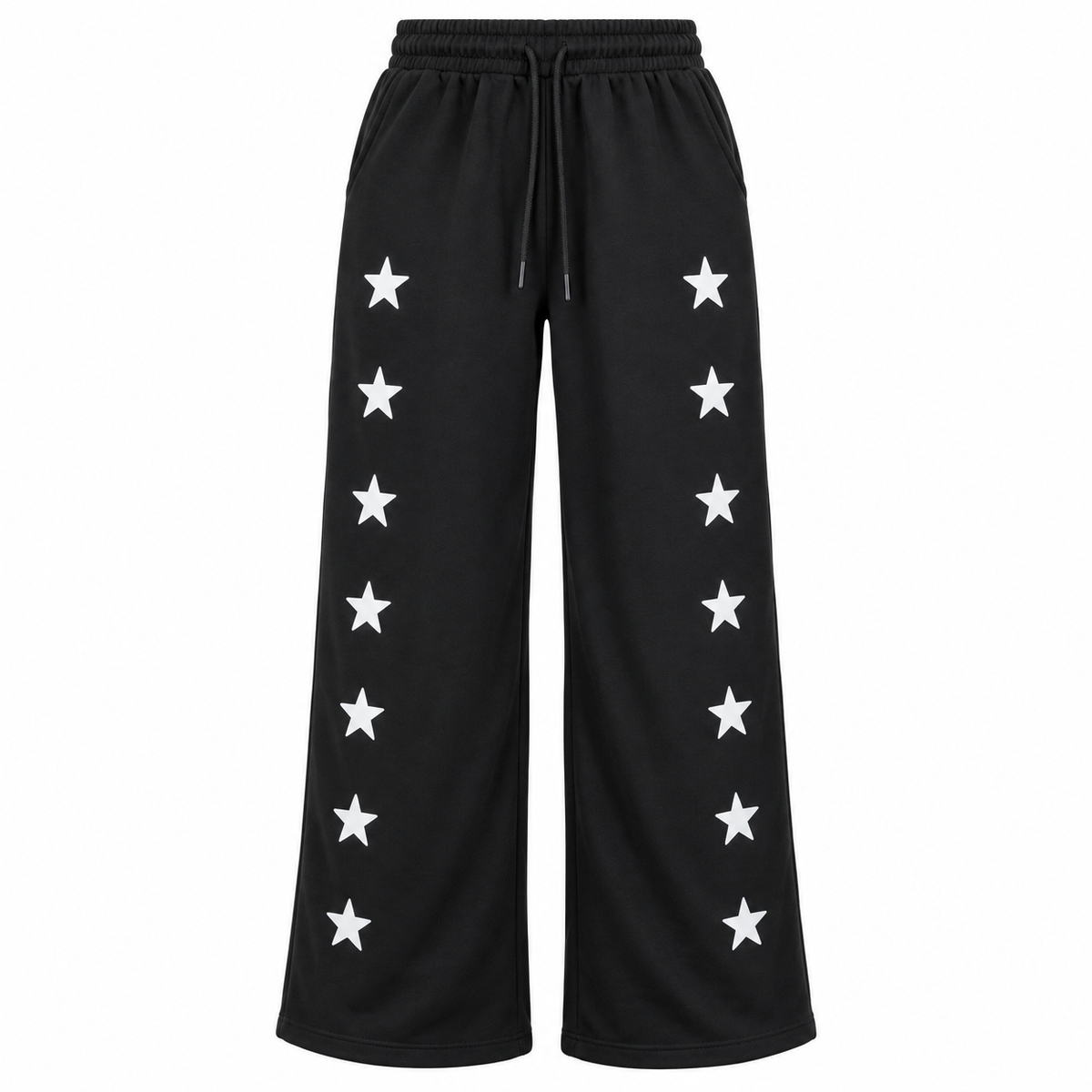 Star Print Wide Leg Pants