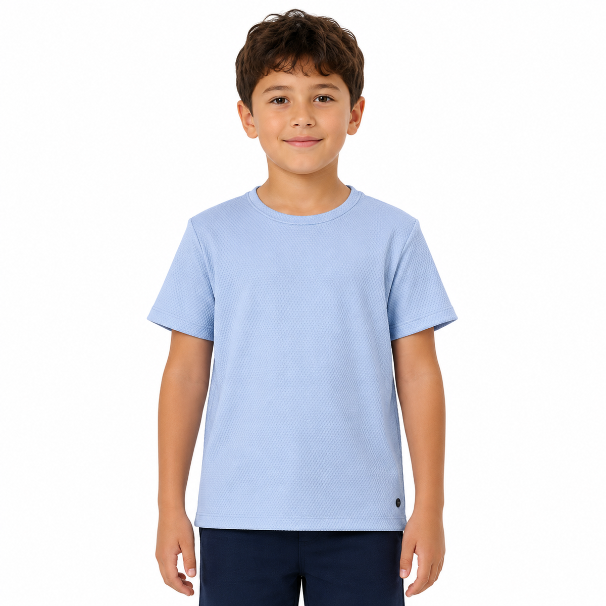 Boys Textured Short Sleeve T Shirt