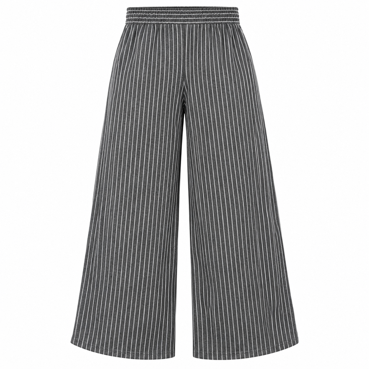 Striped Wide Leg Elastic Waist Pants