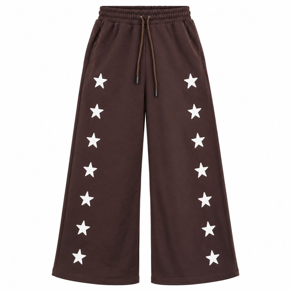 Star Print Wide Leg Pants