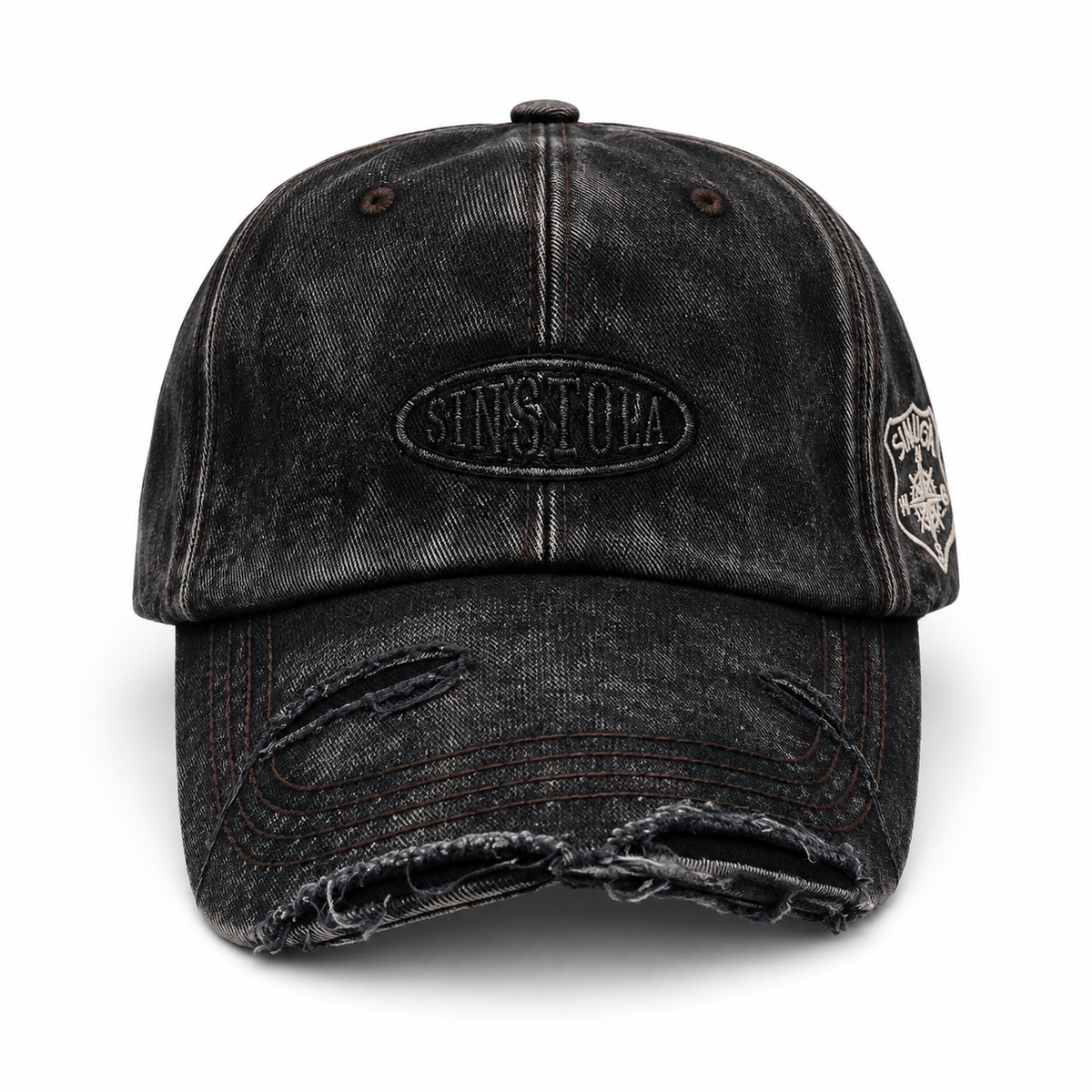 Distressed Embroidered Baseball Cap