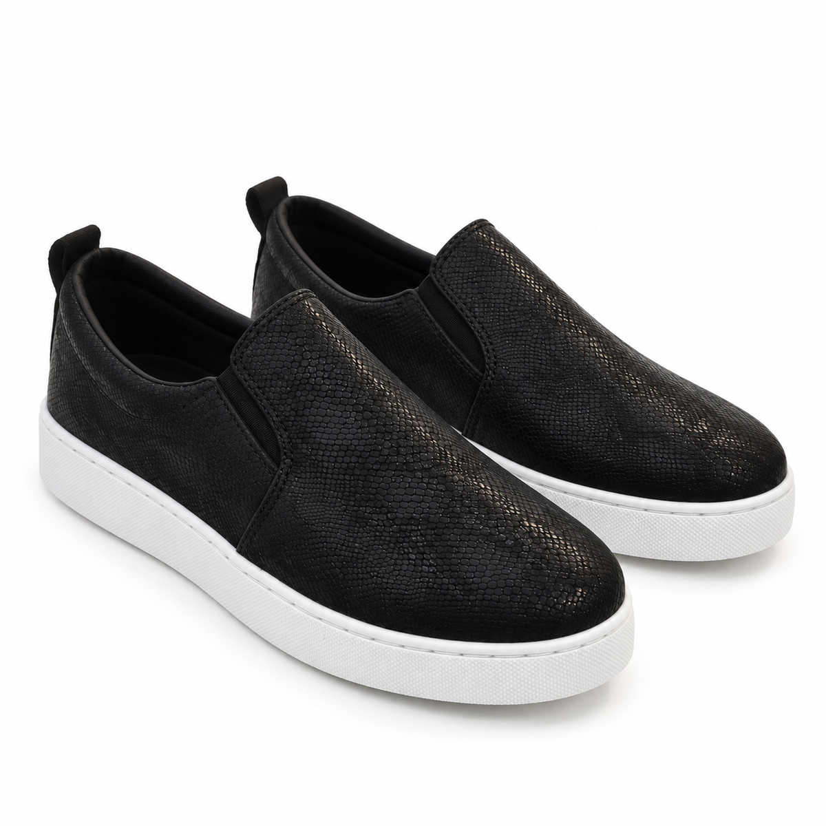 Women Slip-On Sneakers With Metallic Pattern