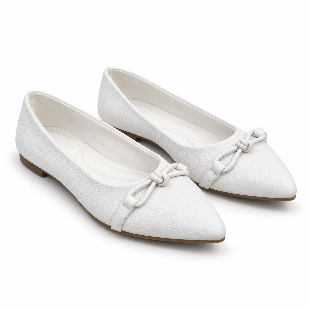 Bow Detail Pointed Toe Flats