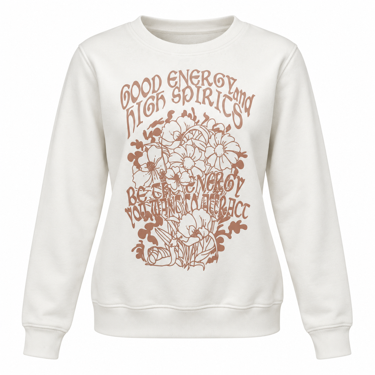 Floral Slogan Sweatshirt