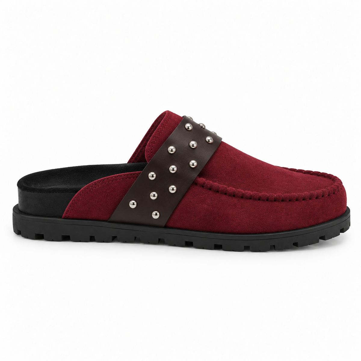 Studded Suede Mules