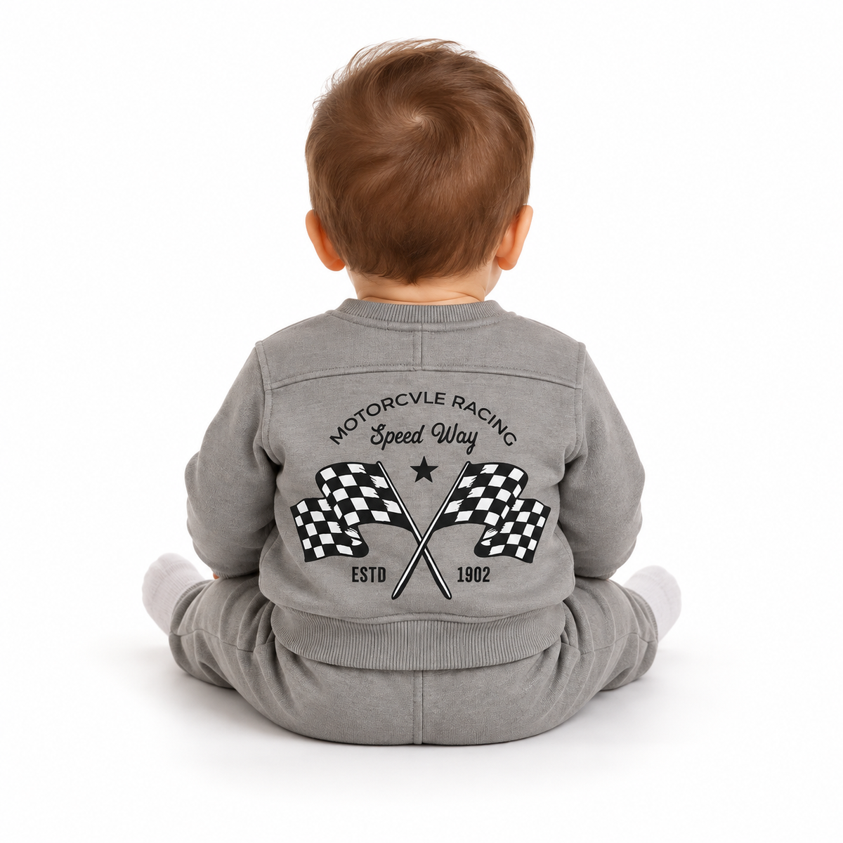 Racing Car Graphic Sweatshirt And Jogger Set